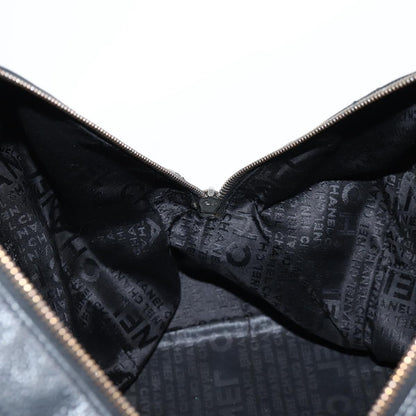 Chanel Square Stitch Shoulder Bag Quilted Caviar, BLACK, LEATHER, Shoulder bag