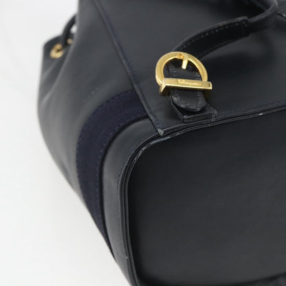 Salvatore Ferragamo Vala Backpack Leather, NAVY, LEATHER, Backpack