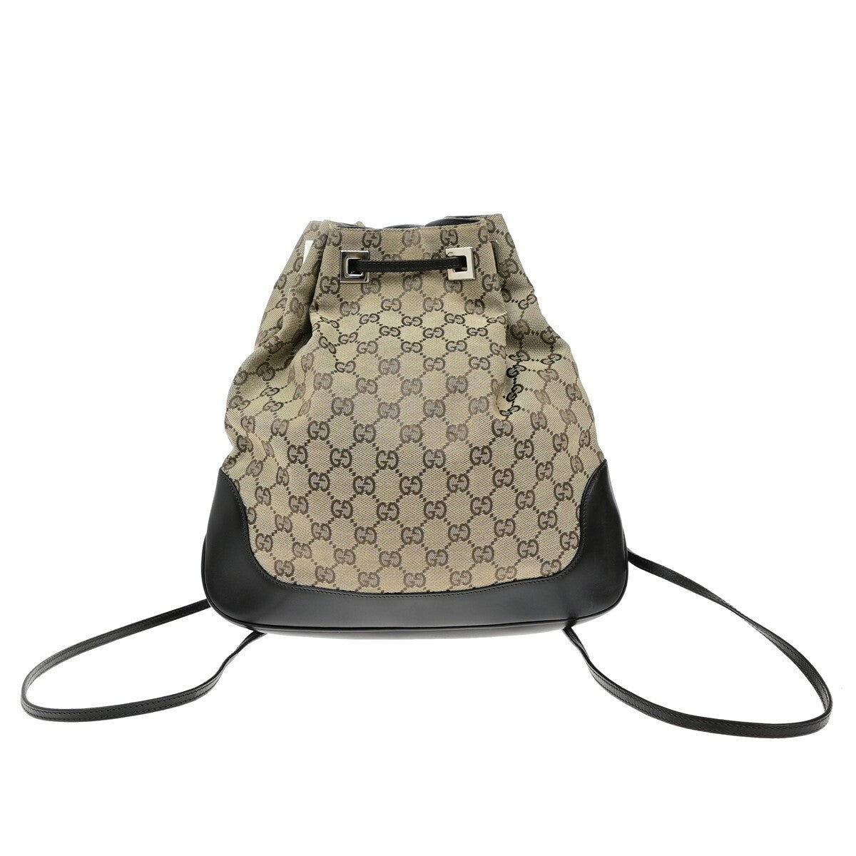 Gucci Drawstring Backpack GG Canvas, BROWN, CANVAS, Backpack