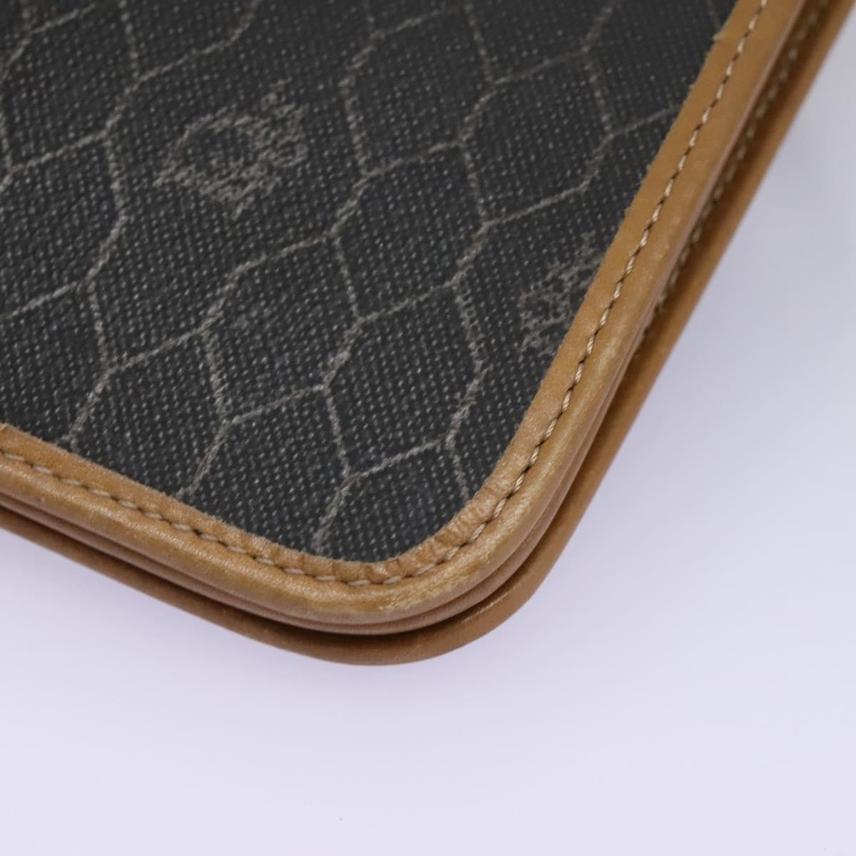 Christian Dior Vintage Honeycomb chain Canvas, BLACK, CANVAS, Handbag