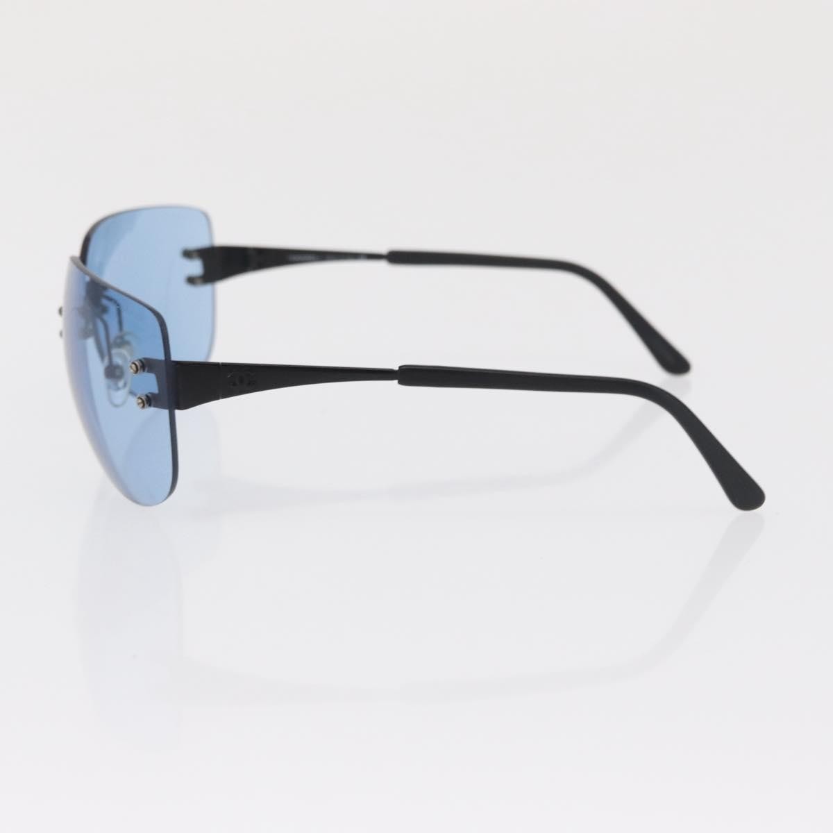 Chanel Logo CC Sunglasses Metal, BLUE, METAL, Sunglasse
