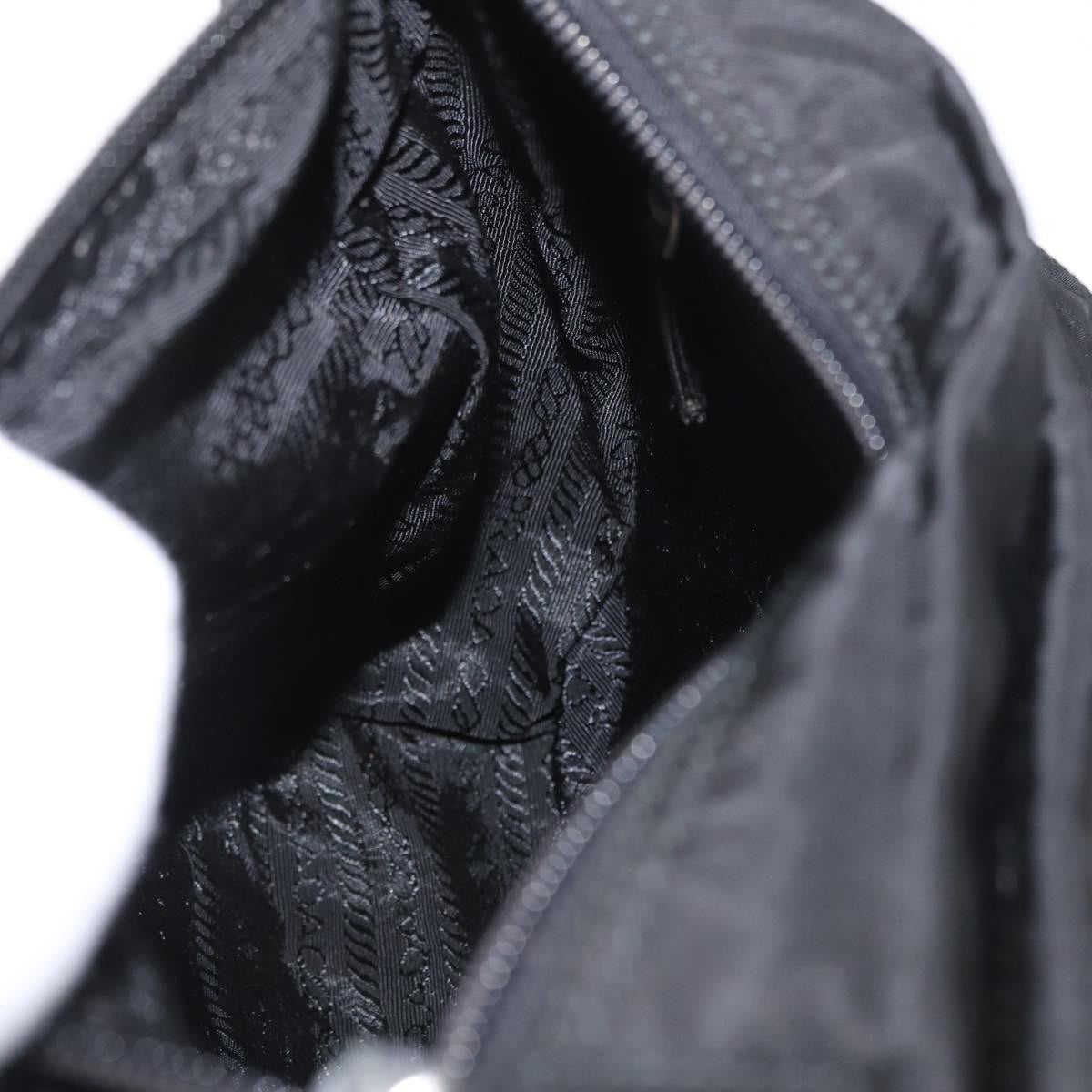 Prada Buckle Messenger Bag Tessuto, Black, Nylon, Shoulder Bag