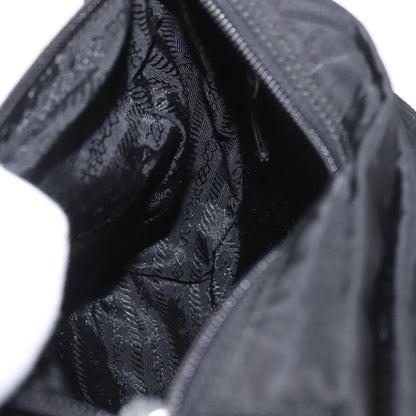 Prada Buckle Messenger Bag Tessuto, Black, Nylon, Shoulder Bag