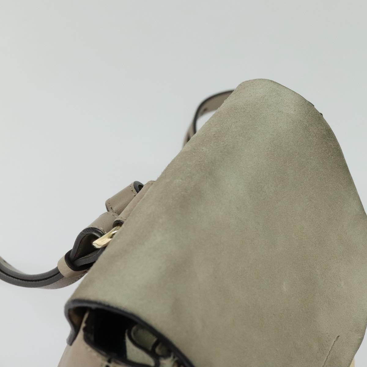 Chloe Faye Shoulder Bag Leather and Suede, GRAY, SUEDE, Shoulder bag