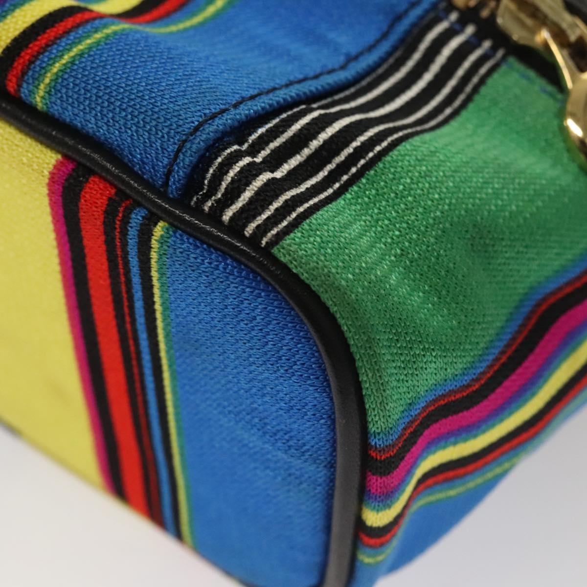 Versace Vanity Hand Bag Canvas and Leather, MULTICOLOUR, CANVAS, Clutche & pouche