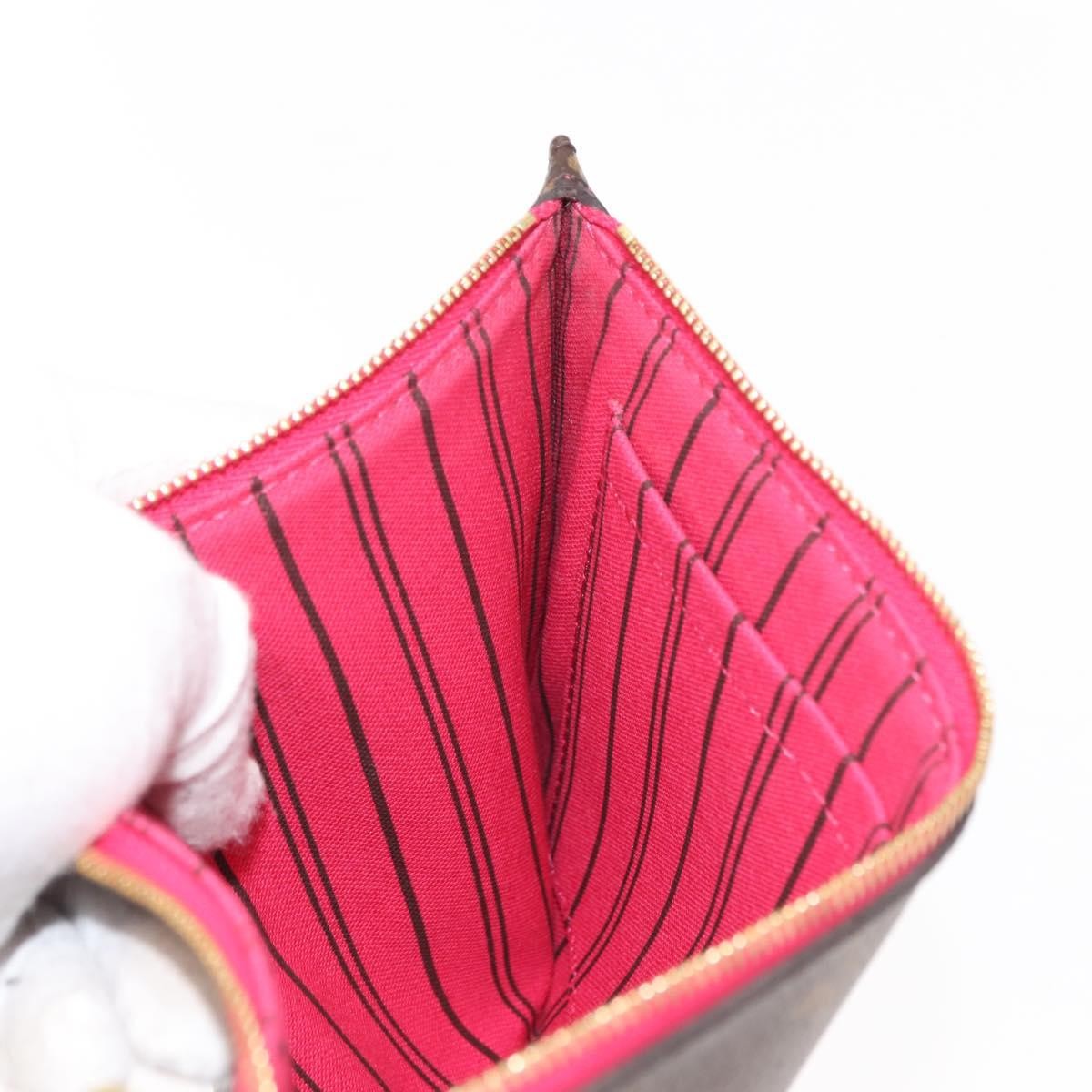 Louis Vuitton Neverfull Pochette Monogram Canvas, BROWN, CANVAS, Clutche & pouche