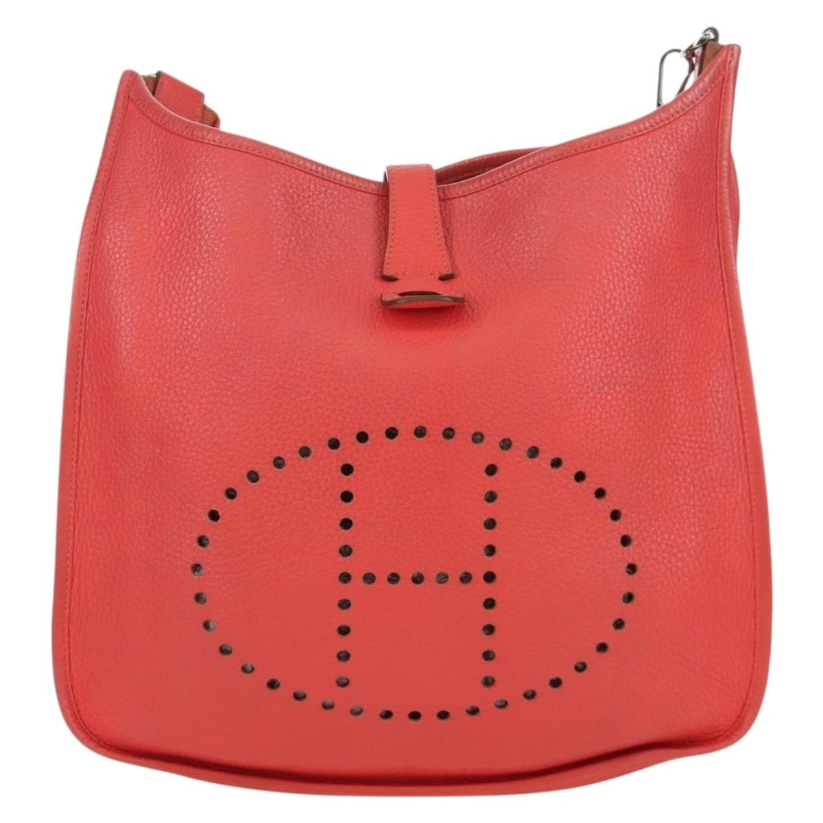 Hermes Evelyne Bag Gen III Clemence, Pink, Leather, Shoulder Bag
