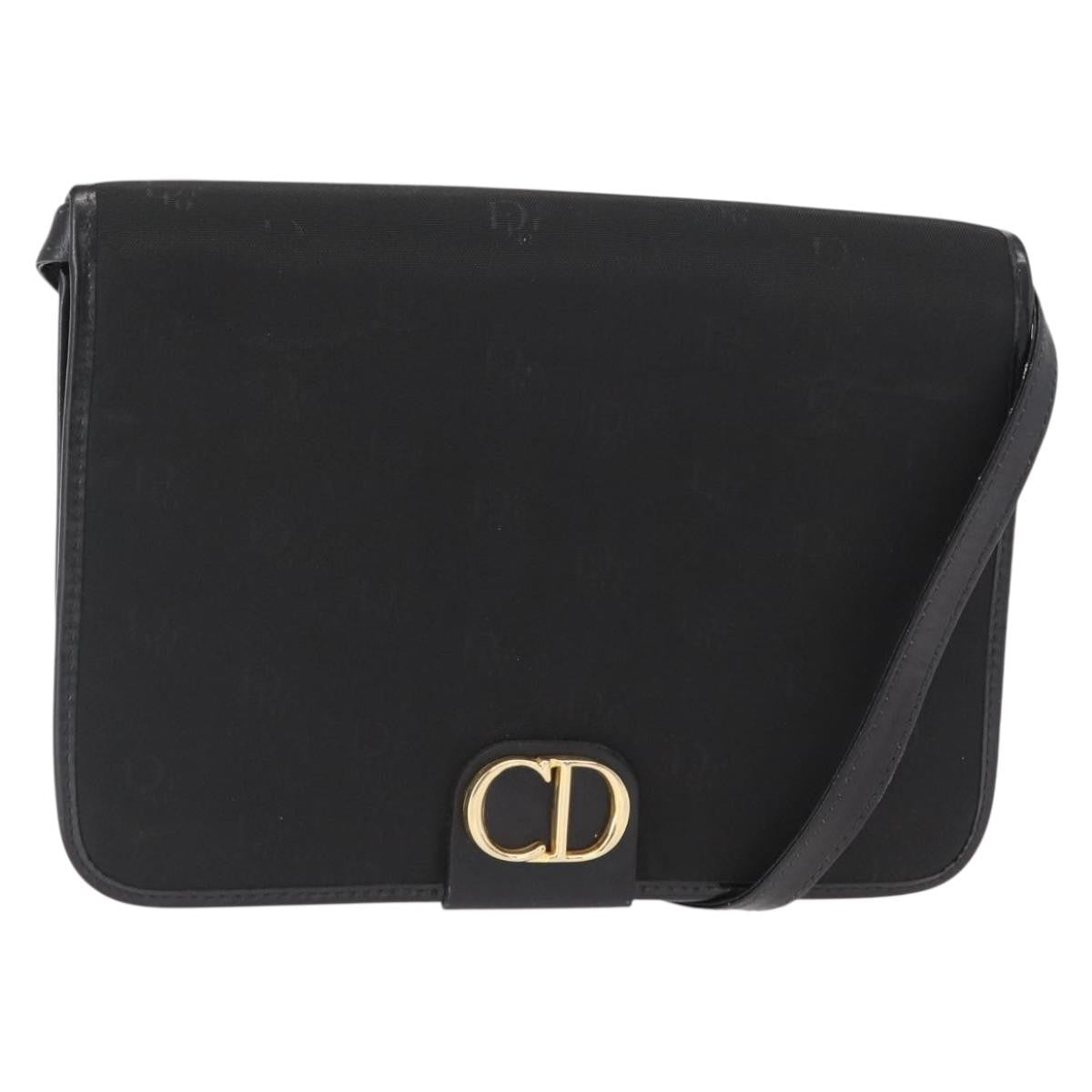Christian Dior Vintage Shoulder Bag Nylon, BLACK, NYLON, Shoulder bag