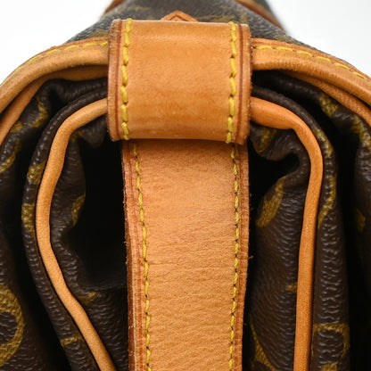 Louis Vuitton Saumur Handbag Monogram Canvas, Brown, Canvas, Shoulder Bag