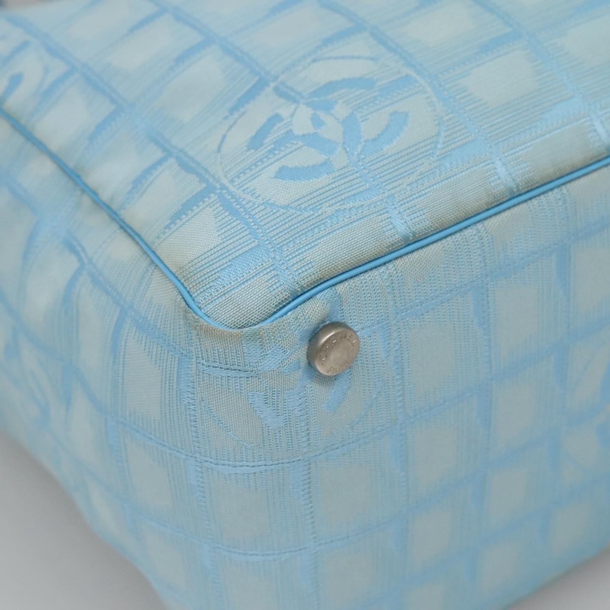 Chanel Travel Line Tote Nylon, BLUE, NYLON, Tote bag
