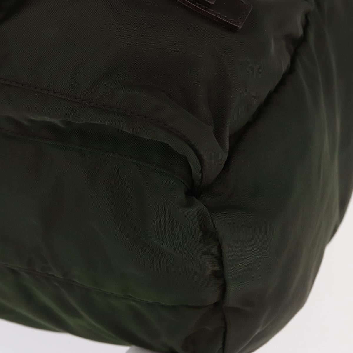 Prada Double Front Pocket Backpack Tessuto, Khaki, Nylon, Backpack