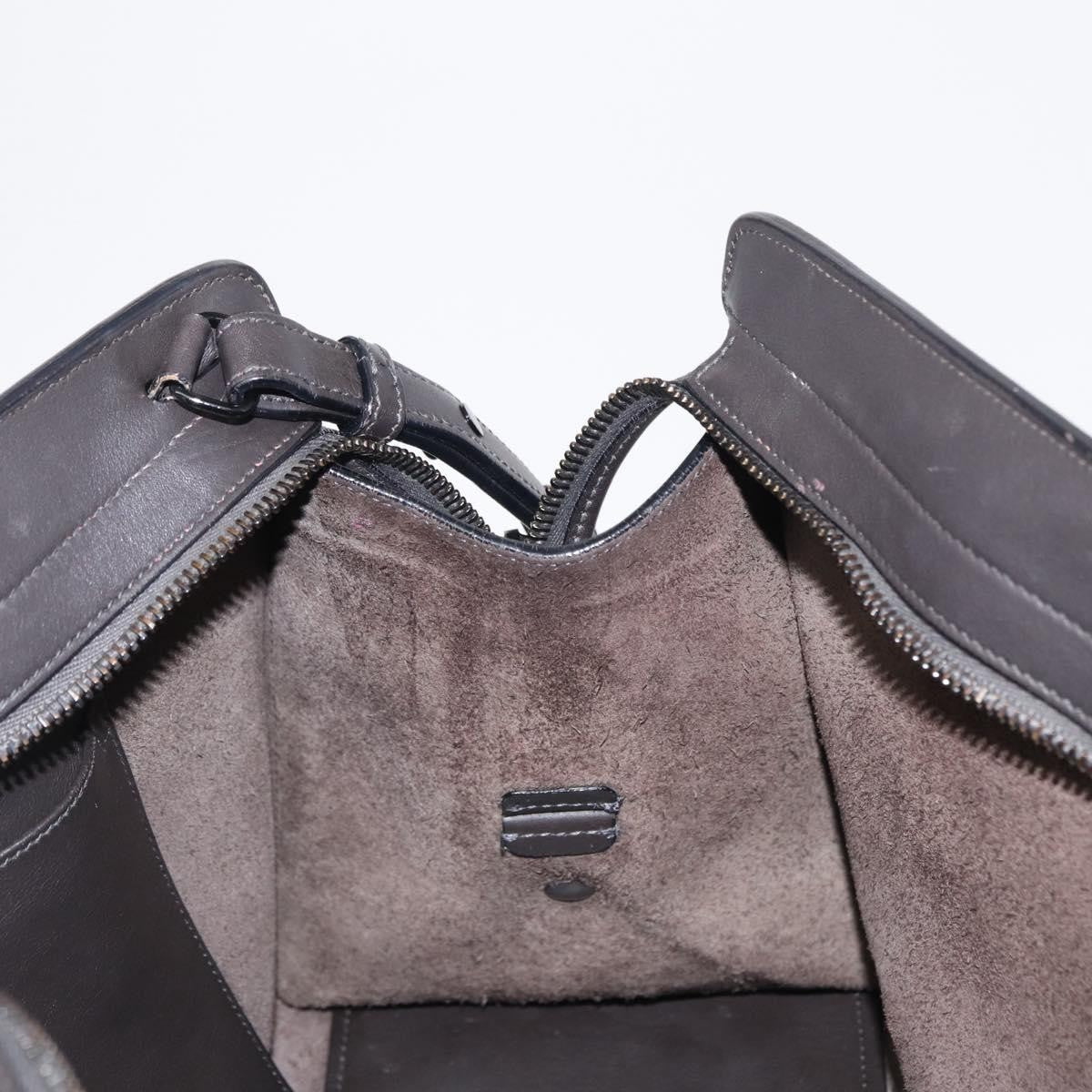 Saint Laurent Monogram Cabas Leather, GRAY, LEATHER, Tote bag