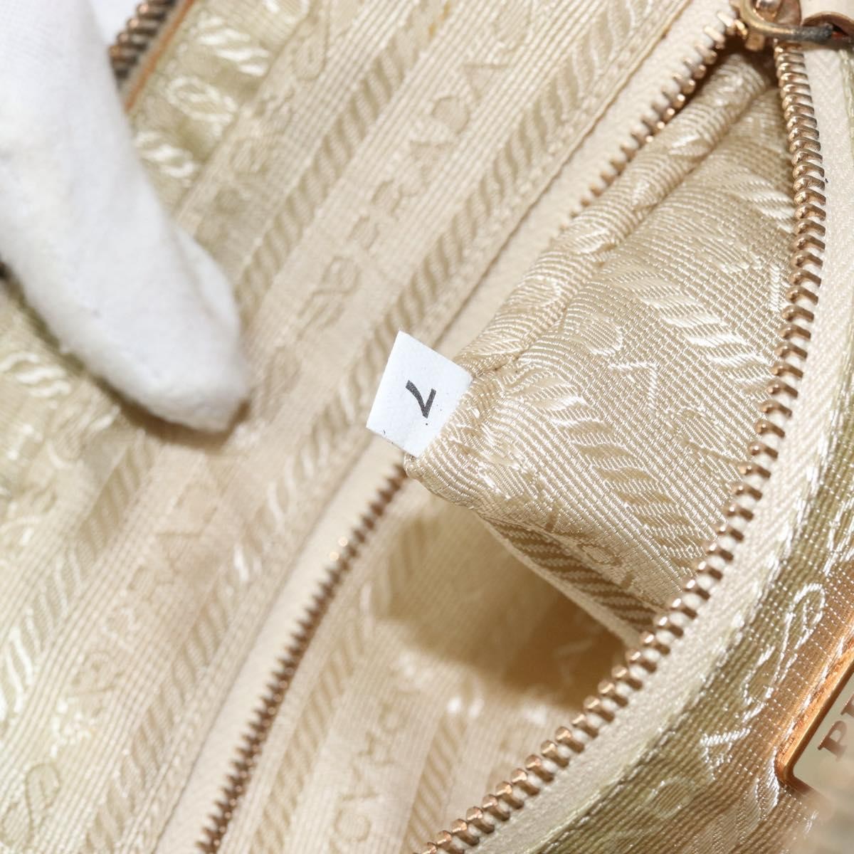 Prada Vintage Handbag Tessuto, Beige, Nylon, Handbag