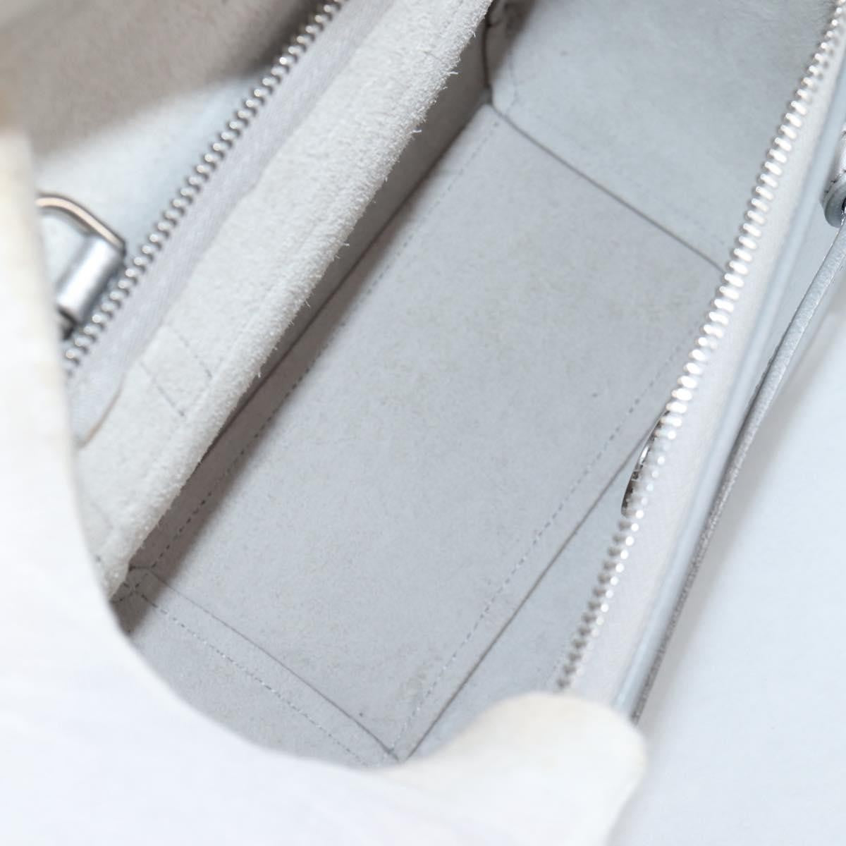 Celine Belt Bag Textured Leather, SILVER, LEATHER, Shoulder bag