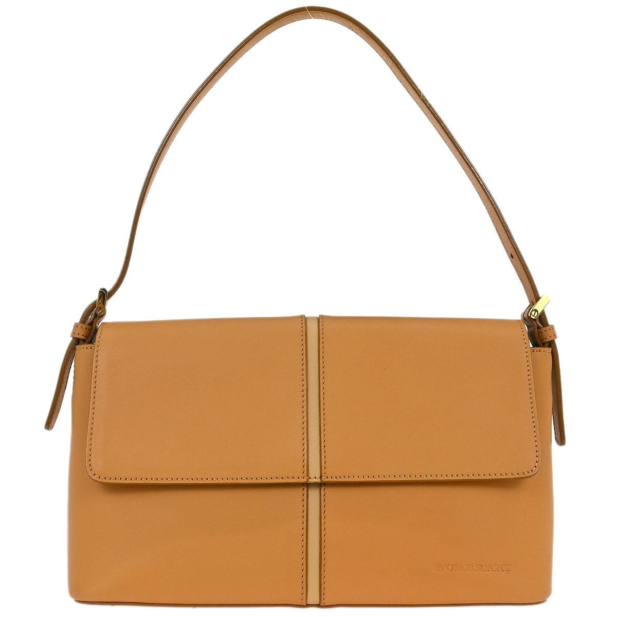 Burberry Vintage Shoulder Bag Leather, BEIGE, LEATHER, Shoulder bag