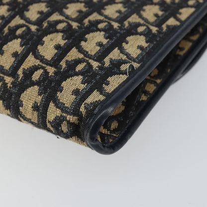 Christian Dior Vintage CD Chain Flap Shoulder Bag Diorissimo Canvas, NAVY, CANVAS, Shoulder bag