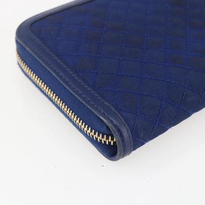 Prada Zip Around Organizer Wallet Saffiano Leather with Applique, BLUE, LEATHER, Wallets