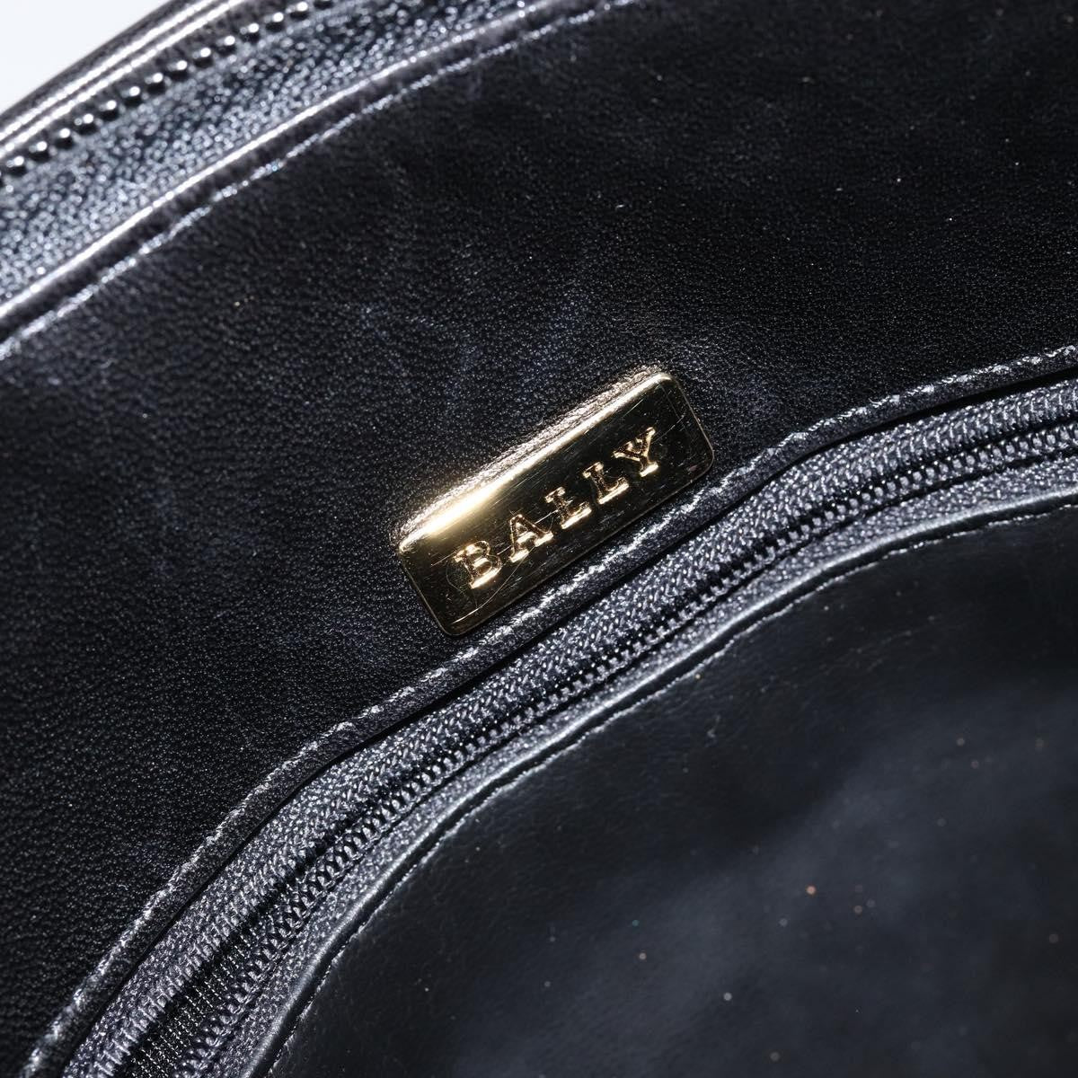 Bally Vintage Handbag Quilted Leather, BLACK, LEATHER, Handbag