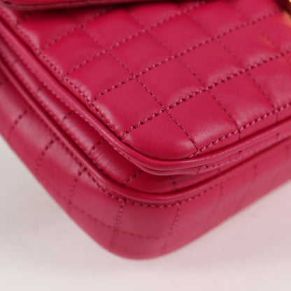 Celine C Bag Quilted Leather, PINK, LEATHER, Handbag