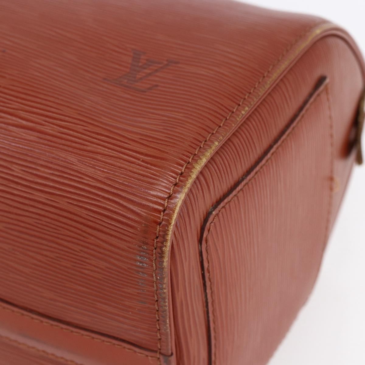 Louis Vuitton Speedy Handbag Epi Leather, BROWN, LEATHER, Handbag