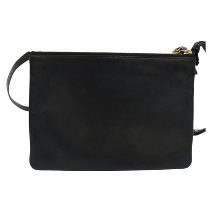 Celine Trio Crossbody Bag Leather, BLACK, LEATHER, Crossbody bag