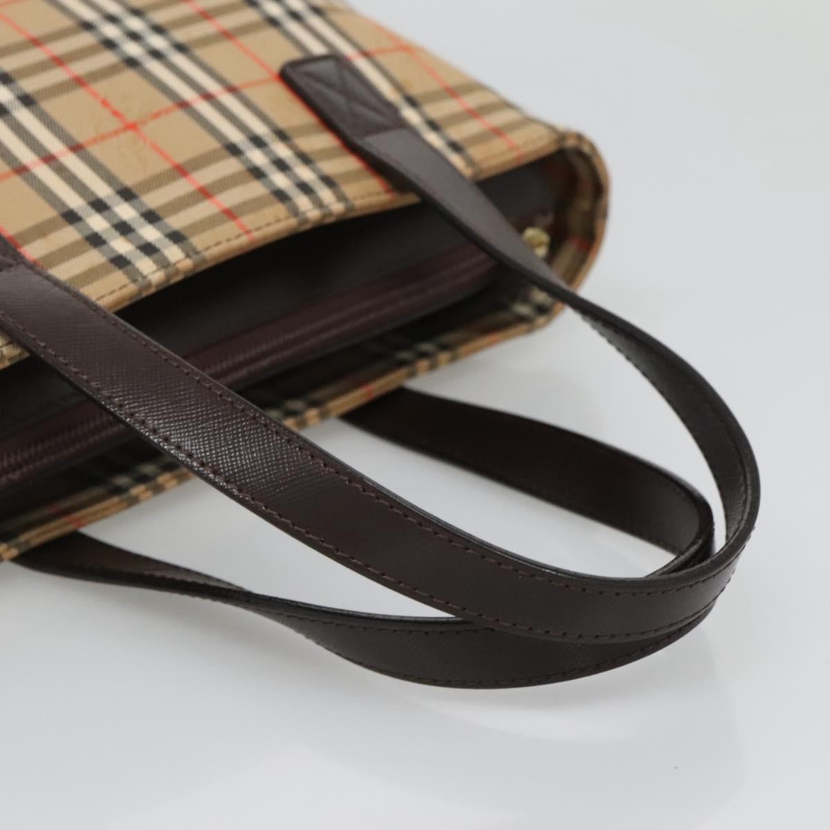 Burberry Nova Handbag Check Pattern, BEIGE, CANVAS, Handbag