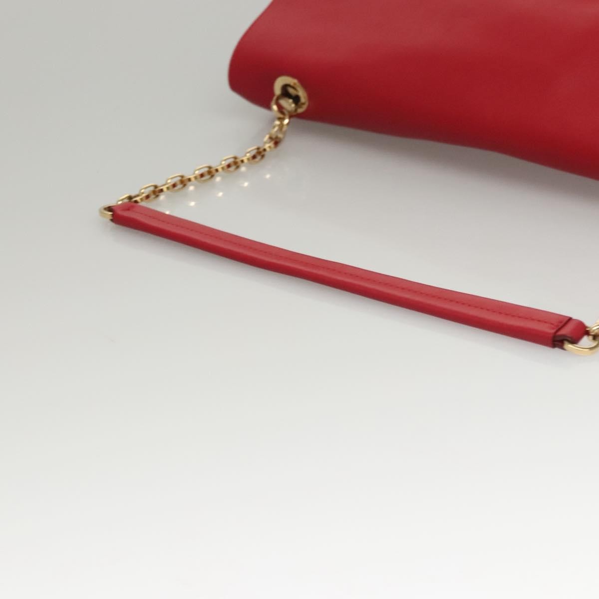 Salvatore Ferragamo Gancini Chain Shoulder bag Leather, RED, LEATHER, Shoulder bag