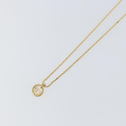 Christian Dior CD Pendant Necklace Metal, GOLD, METAL, Necklace
