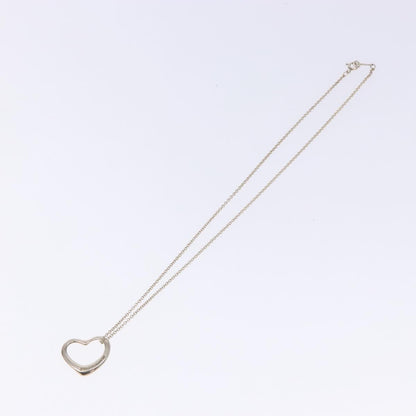 Tiffany & Co. Elsa Peretti Open Heart Pendant Necklace Sterling Silver, SILVER, SILVER, Necklace
