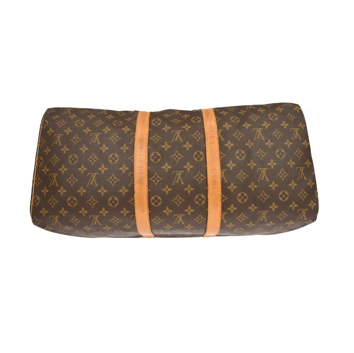Louis Vuitton Keepall Bag Monogram Canvas, BROWN, CANVAS, Travel bag