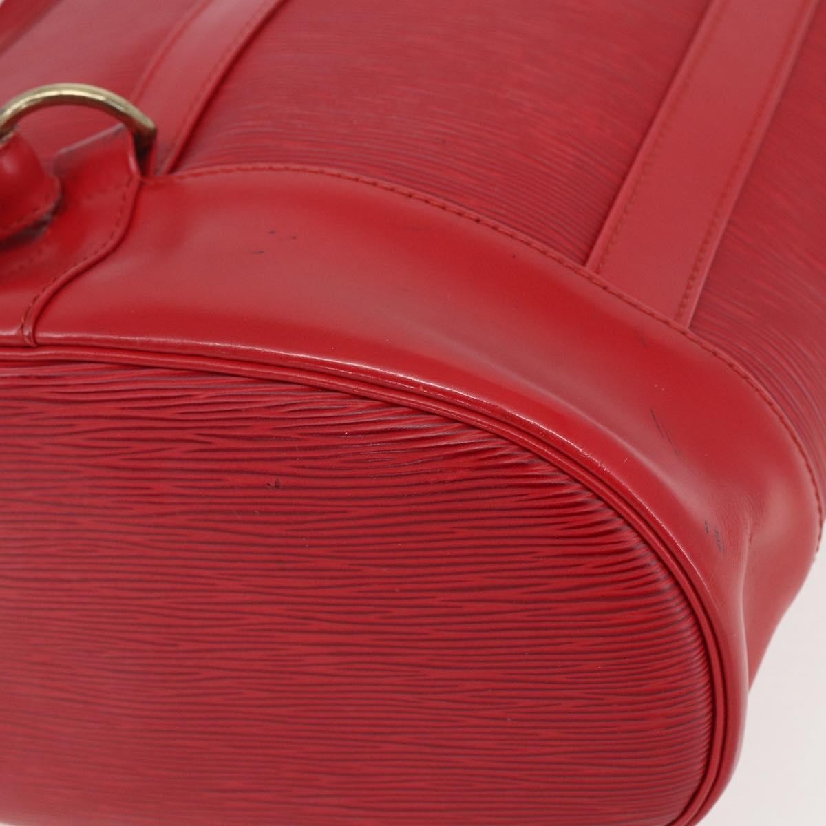 Louis Vuitton Randonnee Backpack Epi Leather, RED, LEATHER, Shoulder bag