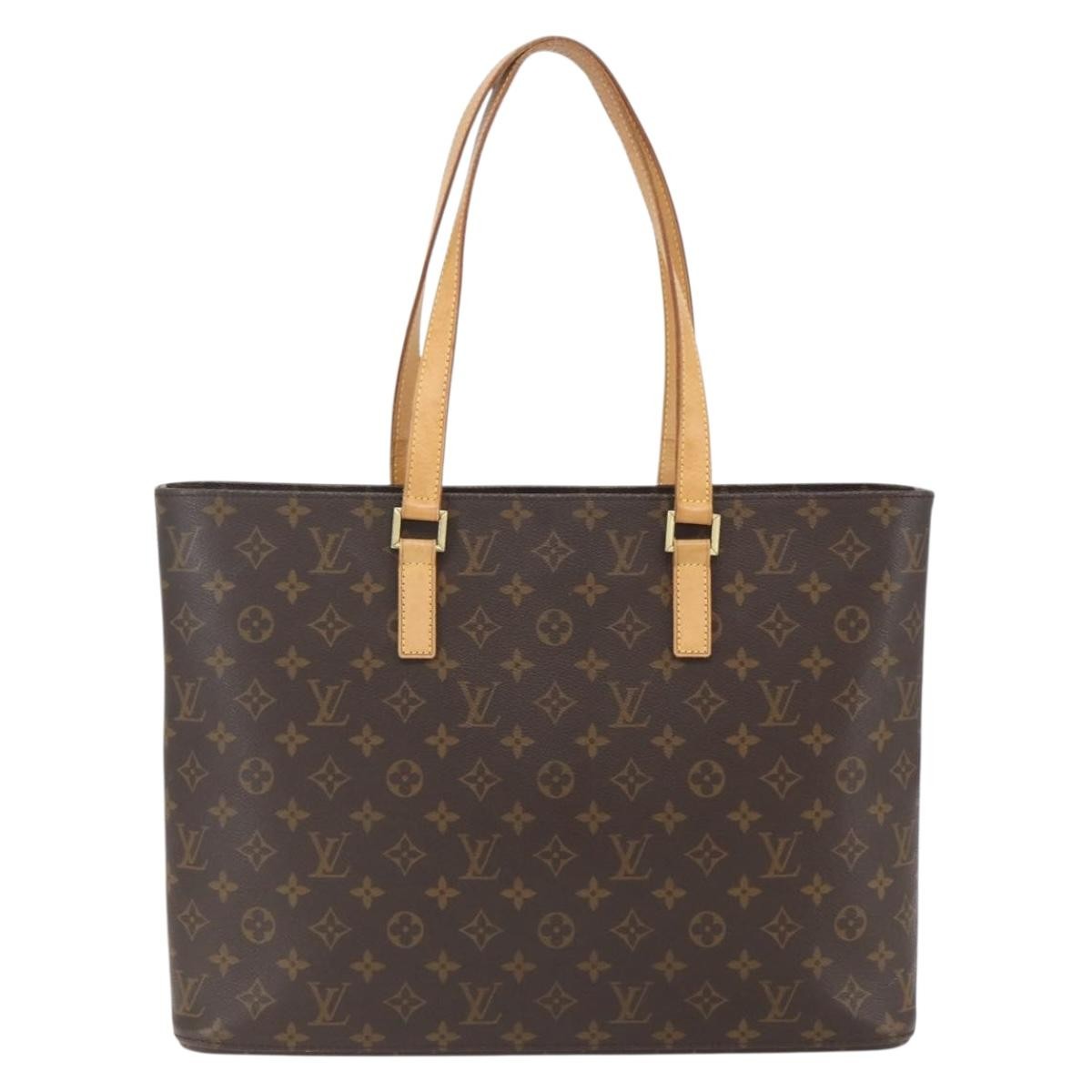 Louis Vuitton Luco Handbag Monogram Canvas, BROWN, CANVAS, Tote bag
