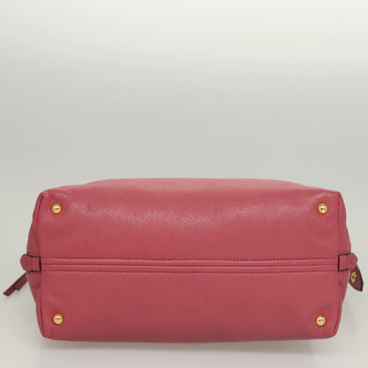 Miu Miu Convertible Madras Side Zip Satchel Grainy Leather, PINK, LEATHER, Handbag