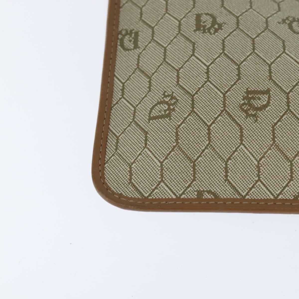 Christian Dior Vintage honeycomb clutch Canvas, BEIGE, CANVAS, Clutche & pouche
