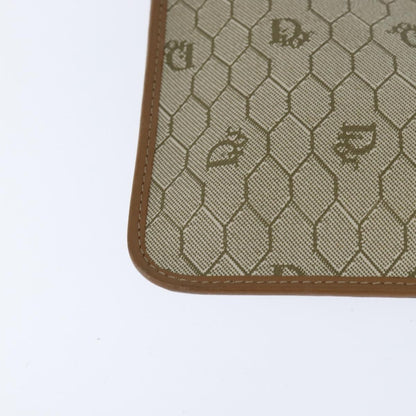 Christian Dior Vintage honeycomb clutch Canvas, BEIGE, CANVAS, Clutche & pouche