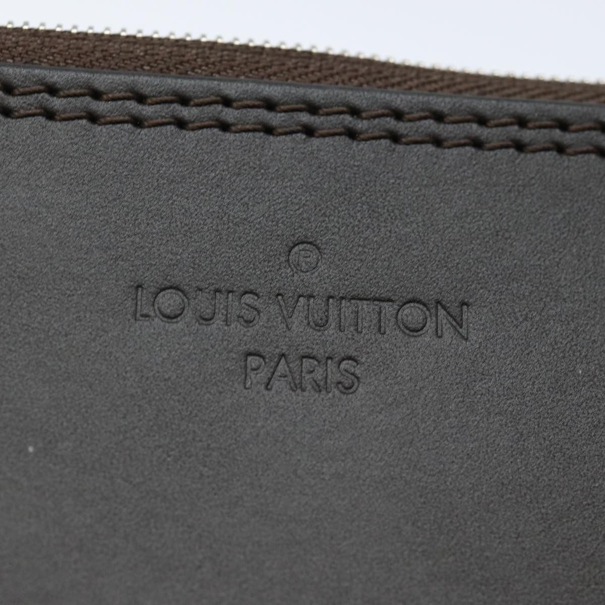 Louis Vuitton Neverfull Pochette Leather, BROWN, LEATHER, Clutche & pouche