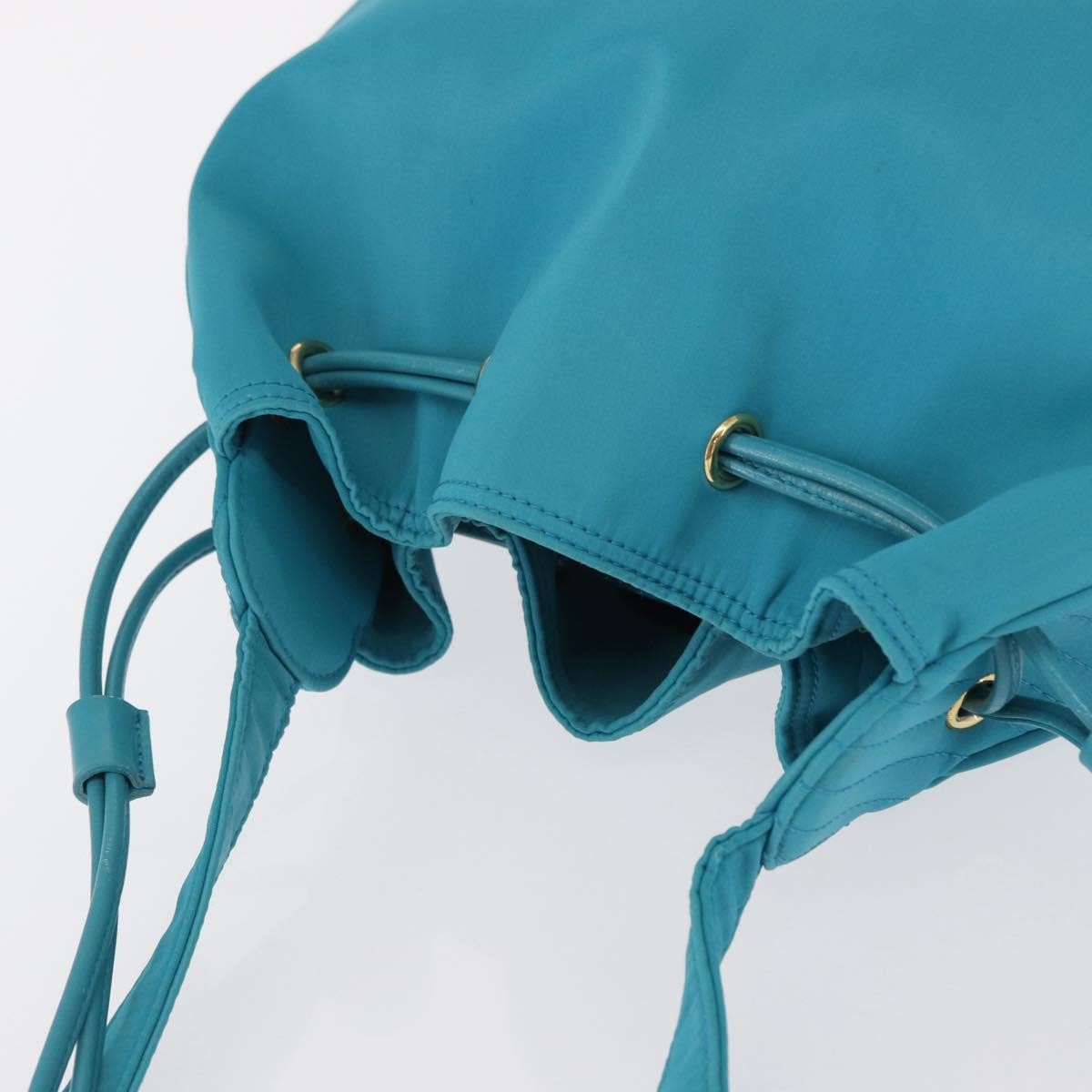 Saint Laurent Vintage Shoulder Bag Nylon, TURQUOISE, NYLON, Shoulder bag
