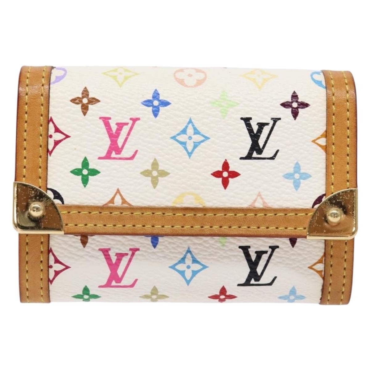 Louis Vuitton Porte-Monnaie Plat Coin Purse Monogram Multicolor, MULTICOLOUR, CANVAS, Wallets