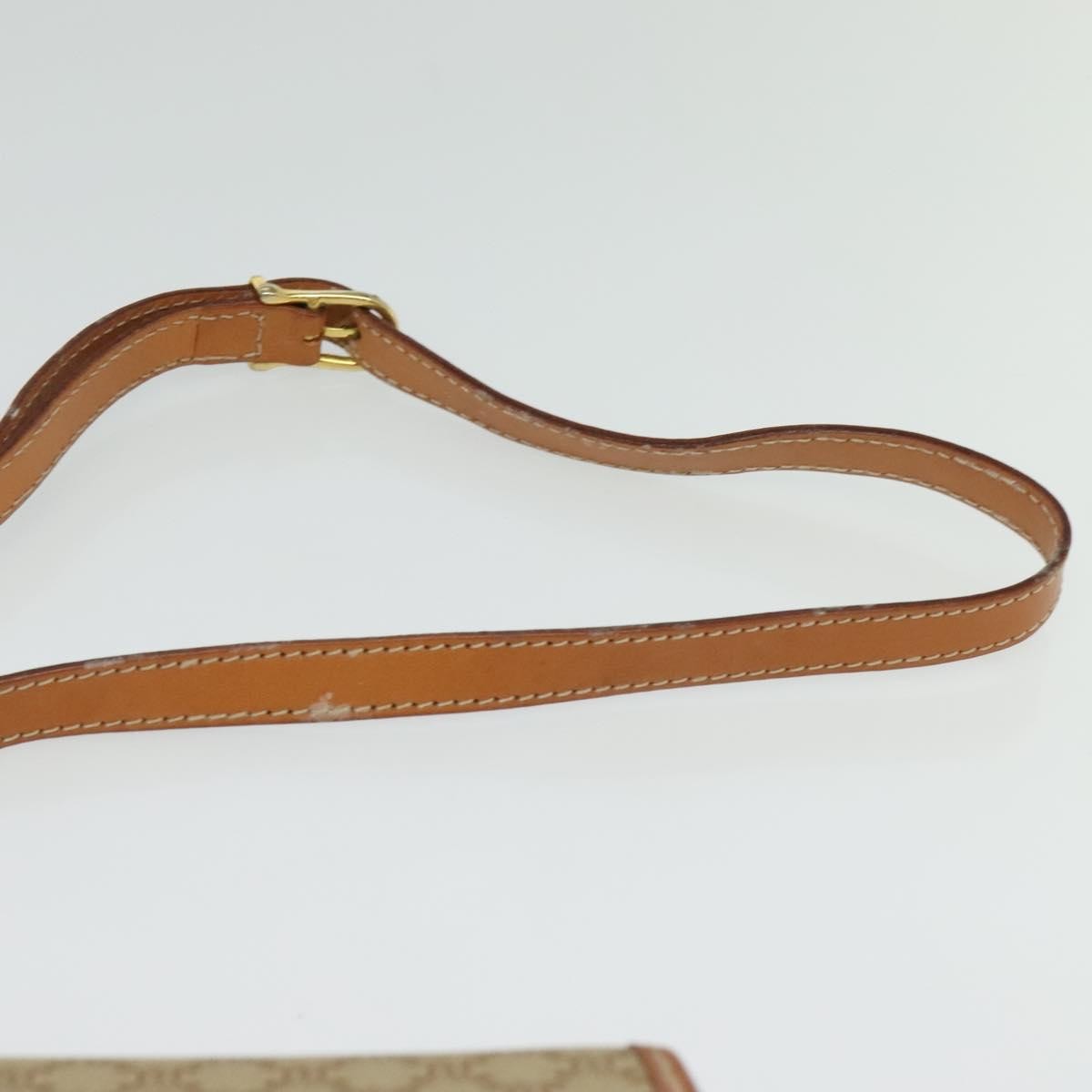 Celine Vintage Macadam Shoulder Bag Canvas, BEIGE, CANVAS, Shoulder bag