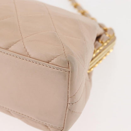 Chanel Kiss lock shoulder bag Leather, PINK, LEATHER, Shoulder bag