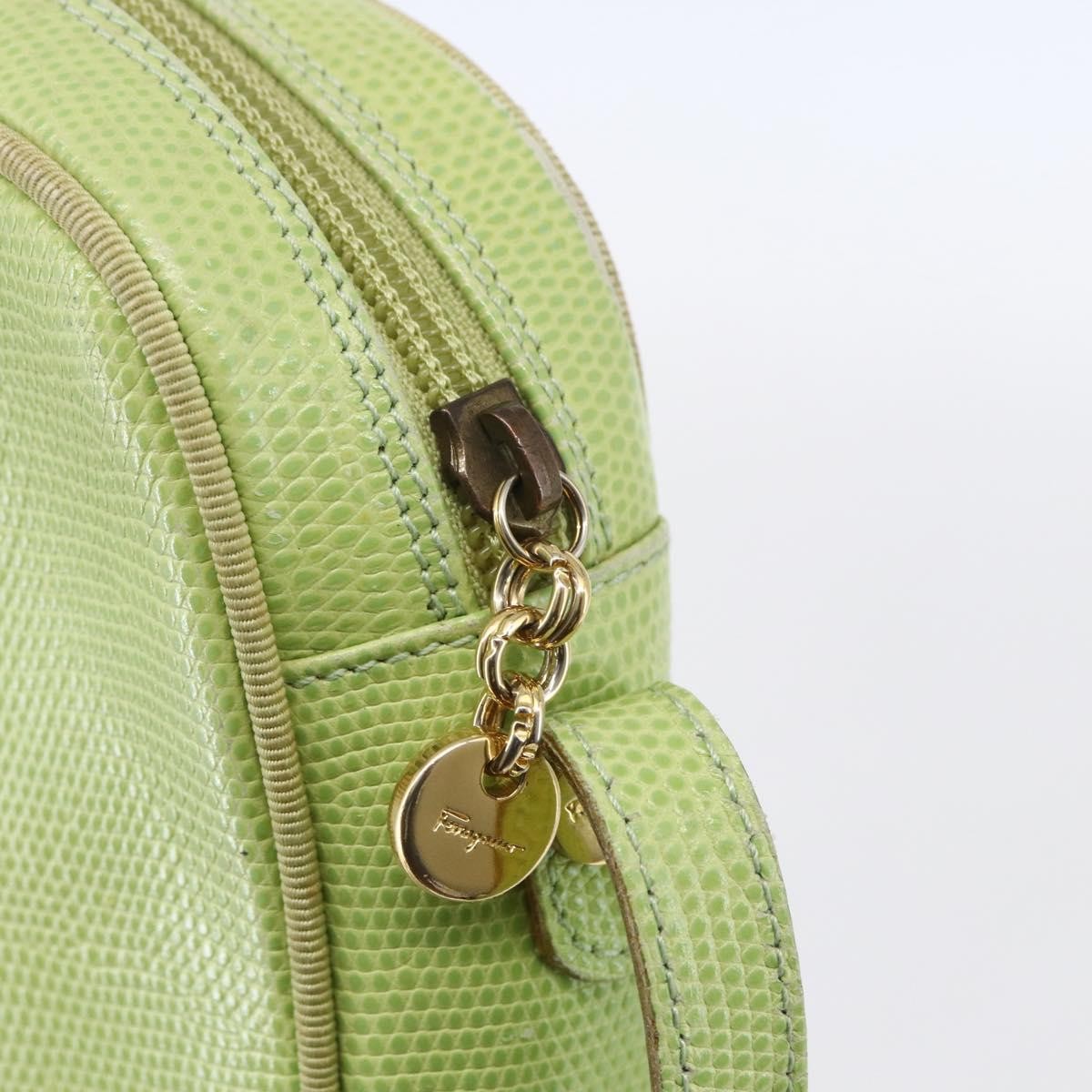 Salvatore Ferragamo Vara Bow camera Shoulder Bag Leather, GREEN, LEATHER, Shoulder bag