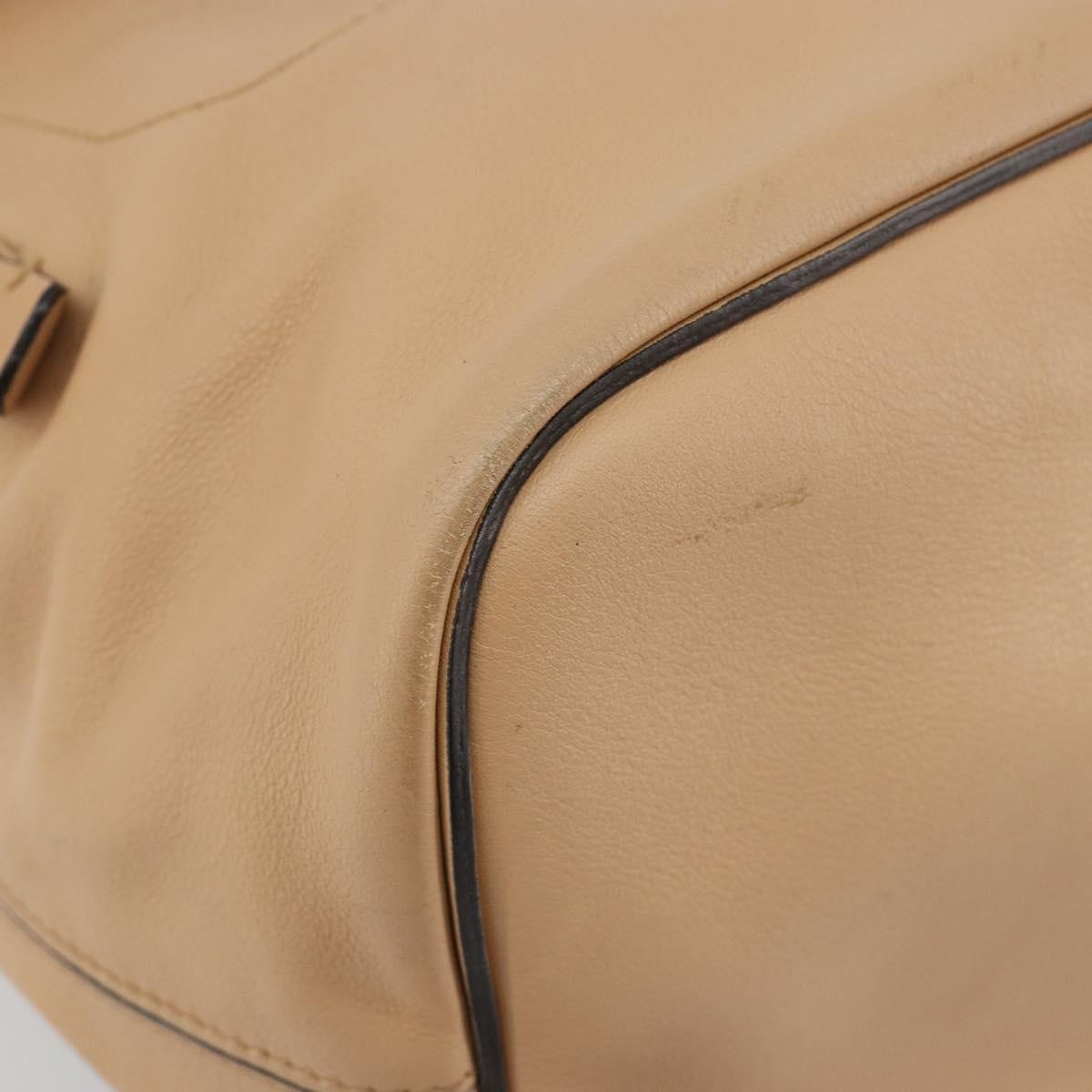 Chloe Faye Backpack Suede with Applique, Beige, Leather, Backpack