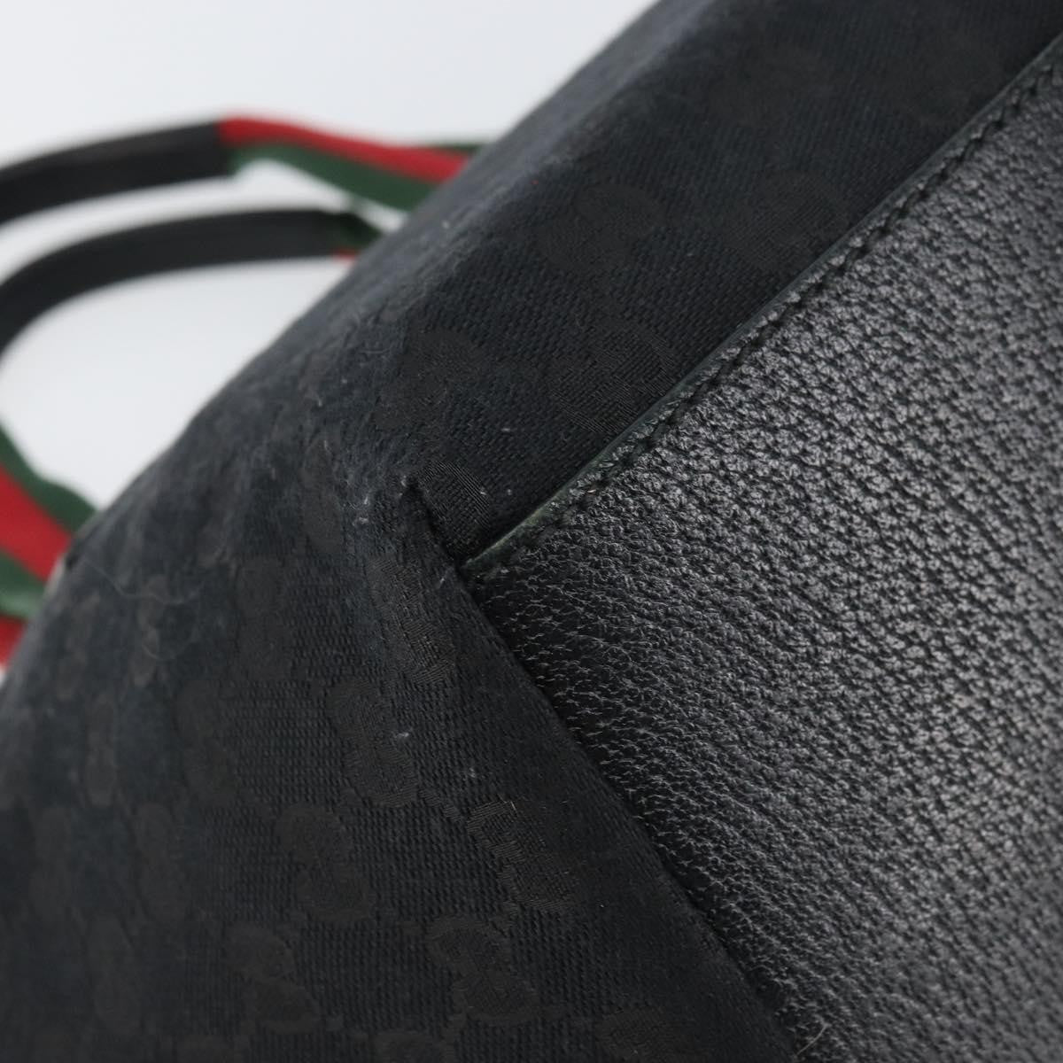 Gucci Web Zip Tote GG Canvas, BLACK, CANVAS, Tote bag