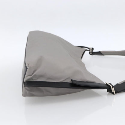 Salvatore Ferragamo Vintage Shoulder Bag Nylon, GRAY, NYLON, Shoulder bag