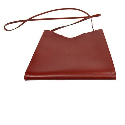 Hermes Onimaitou Pochette Box Calf, BURGUNDY, LEATHER, Shoulder bag