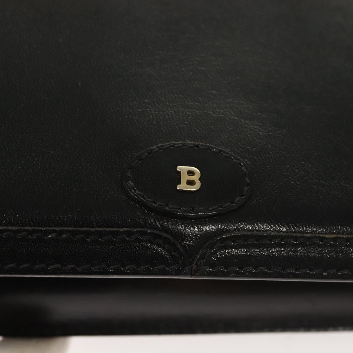 Bally Vintage Chain Shoulder Bag Quilted Leather, BLACK, LEATHER, Shoulder bag