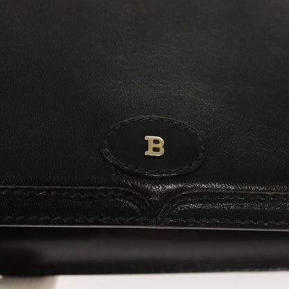 Bally Vintage Chain Shoulder Bag Quilted Leather, BLACK, LEATHER, Shoulder bag