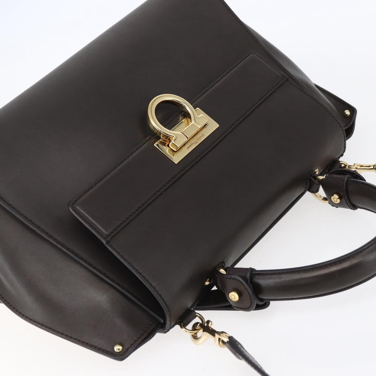 Salvatore Ferragamo Sofia Satchel Leather, BROWN, LEATHER, Handbag