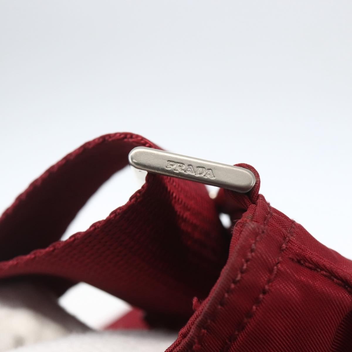 Prada Zip Top Messenger Bag Tessuto, RED, NYLON, Shoulder bag