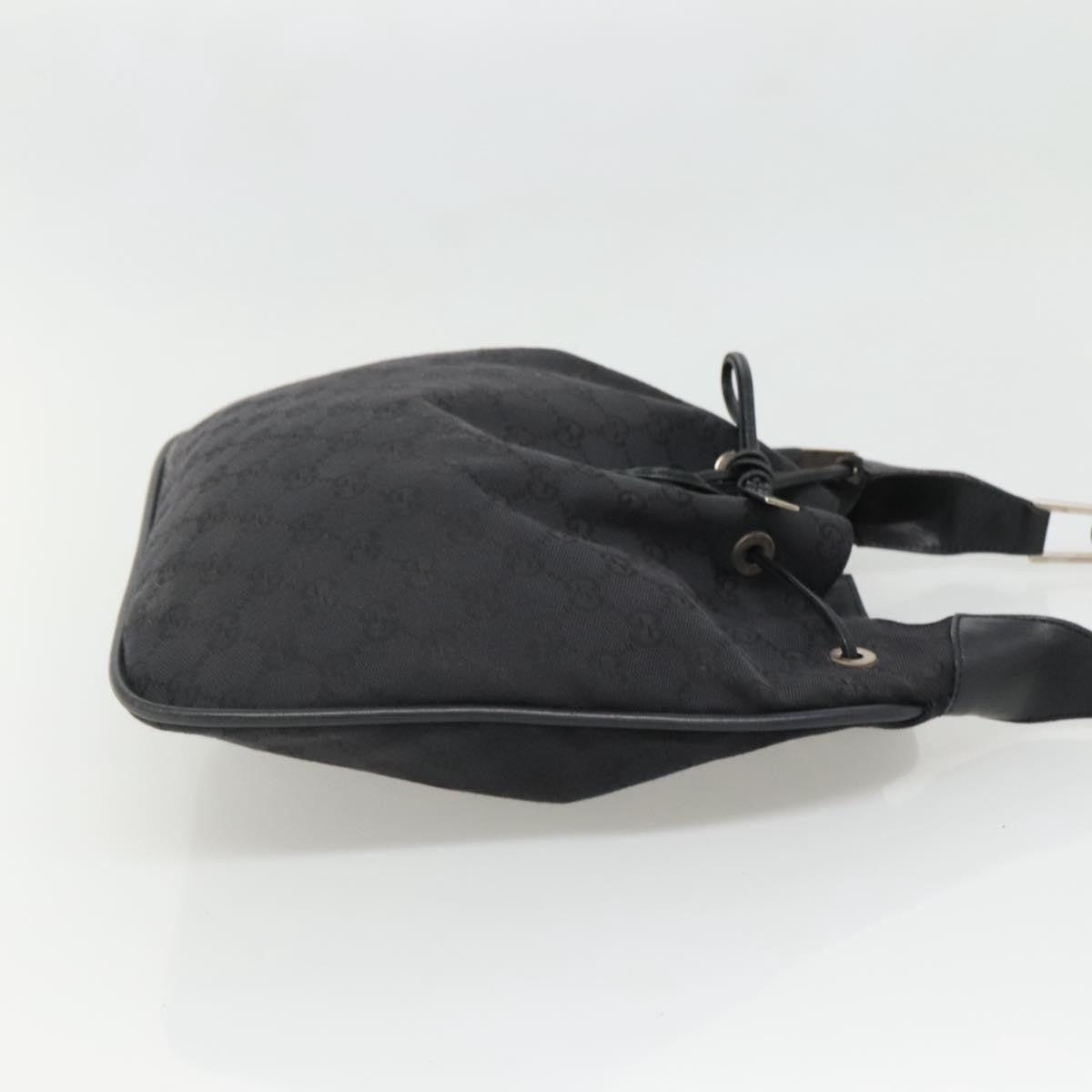 Gucci Miss Bamboo Bucket Bag GG Canvas, BLACK, CANVAS, Shoulder bag